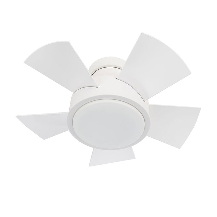 Modern Forms Vox 1-LT 26", 2700K Flush Ceiling Fan, White - FH-W1802-26L-27-MW