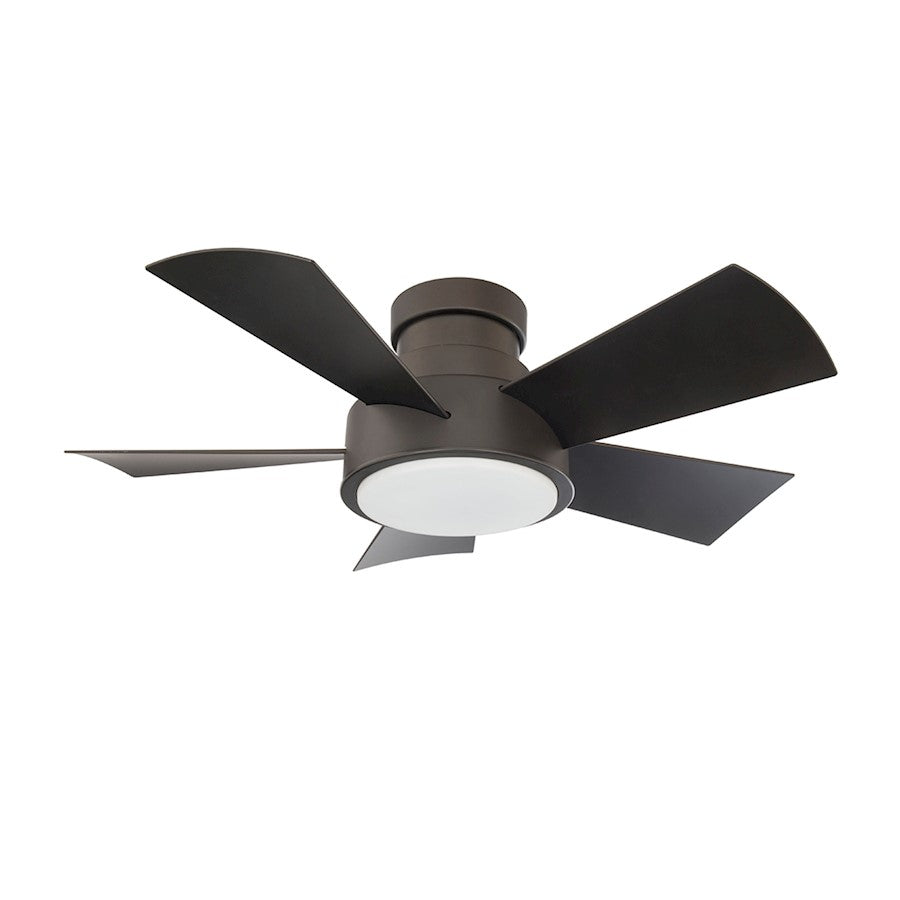 Modern Forms Vox 1-LT 38", 2700K Flush Ceiling Fan, Bronze - FH-W1802-38L-27-BZ