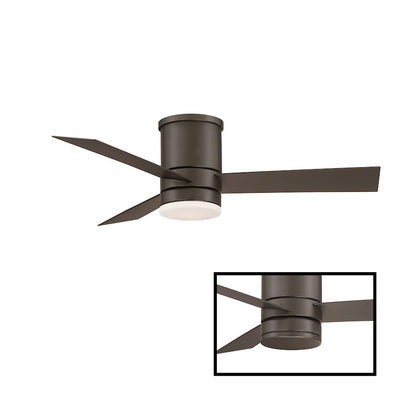 Modern Forms Axis 1-LT 44", Flush Mount Fan, Bronze