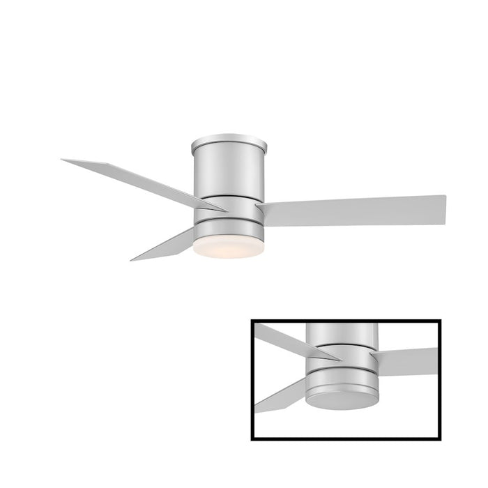 Modern Forms Axis 1 Light, Flush Mount Fan, Titanium
