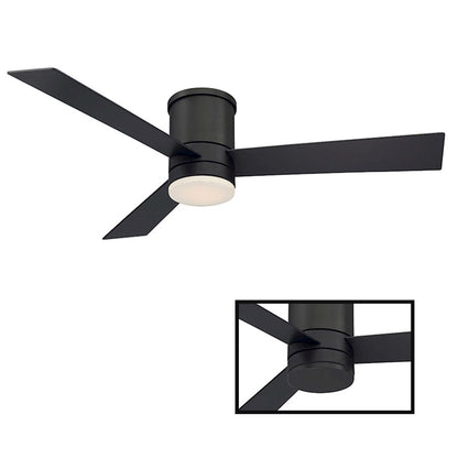 Modern Forms Axis 1 Light 2700K Flush Ceiling Fan, Bronze - FH-W1803-52L-27-BZ