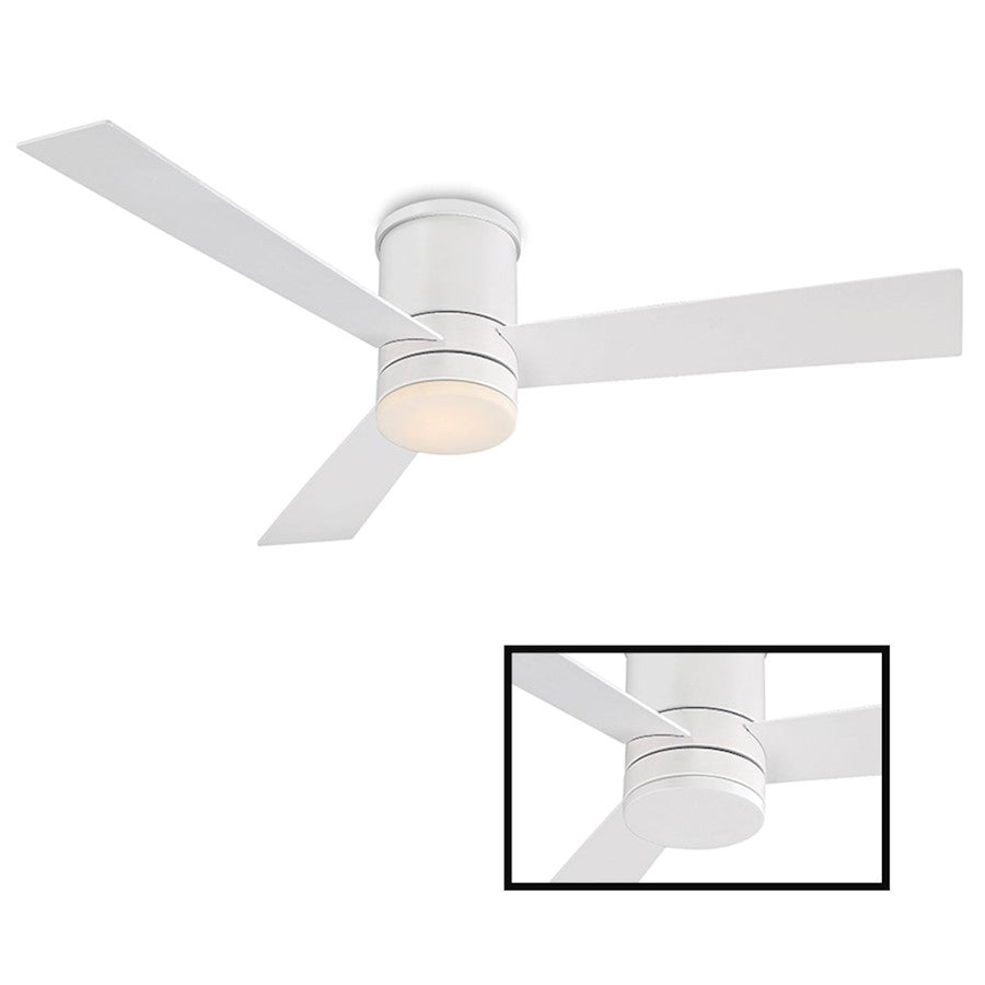 Modern Forms Axis 1 Light 2700K Flush Ceiling Fan, White - FH-W1803-52L-27-MW