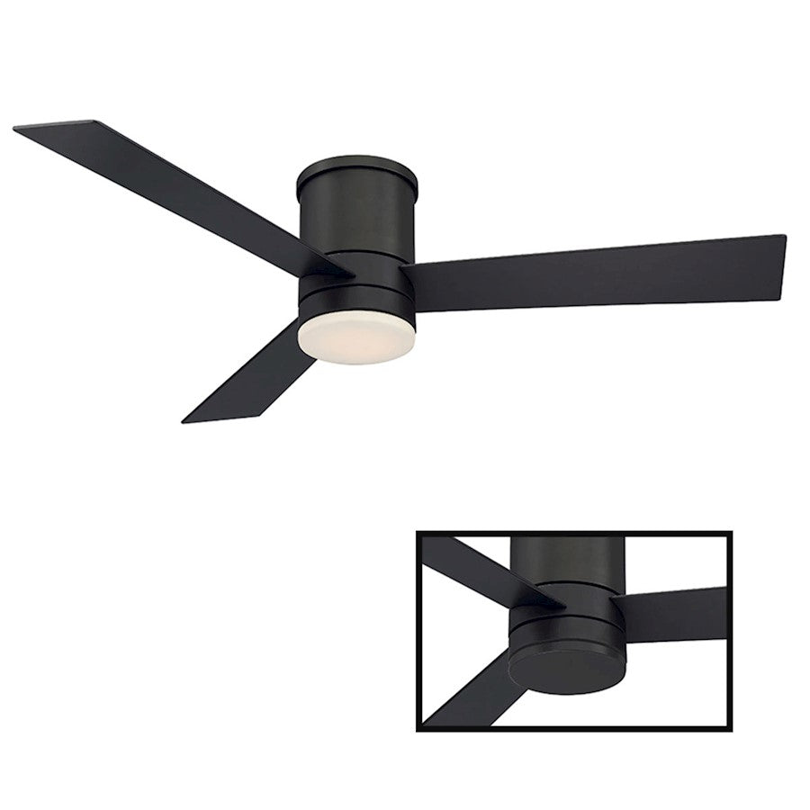 Modern Forms Axis 1 Light 3500K Flush Ceiling Fan, Bronze - FH-W1803-52L-35-BZ