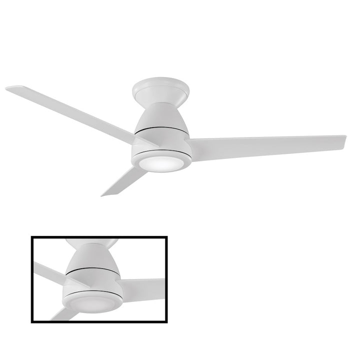 Modern Forms Tip Top 1-LT 3000K 29W Flush Ceiling Fan, White - FH-W2004-44L-MW