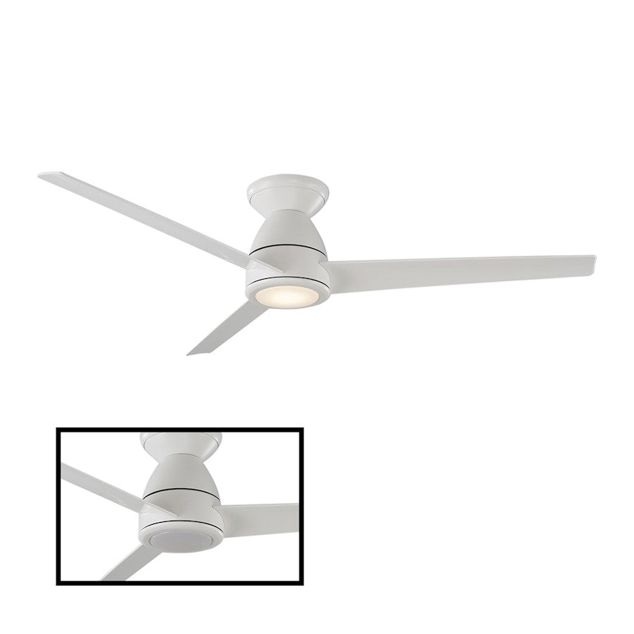 Modern Forms Tip Top 1-LT 3000K 33W Flush Ceiling Fan, White - FH-W2004-52L-MW