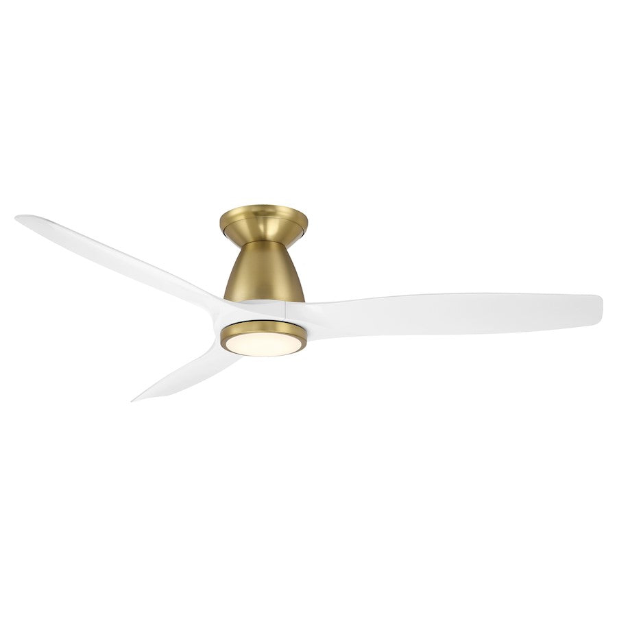 Modern Forms Skylark 3-Bld Flush Ceiling Fan, 3000K, BR/WH - FH-W2202-54L-SB-MW