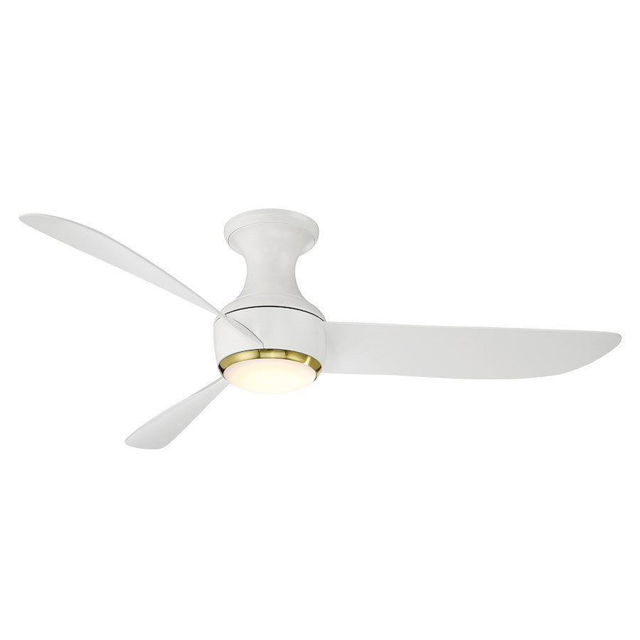 Modern Forms Corona 3-Bld 52" Flush Fan, 3000K LED, BS/WH - FH-W2203-52L-SB-MW