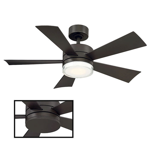 Modern Forms Wynd 1 Light 2700K Ceiling Fan, Bronze - FR-W1801-42L-27-BZ