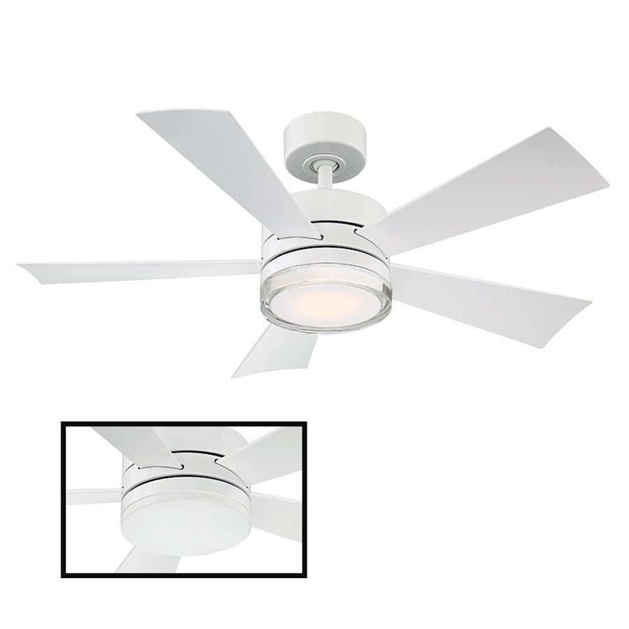 Modern Forms Wynd 1 Light 2700K Ceiling Fan, Matte White - FR-W1801-42L-27-MW