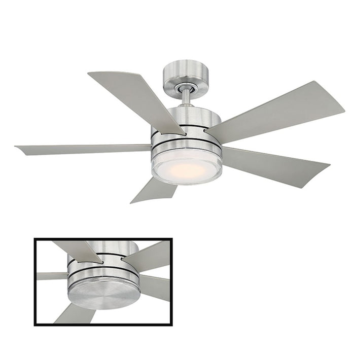Modern Forms Wynd 1 Light 3000K Ceiling Fan, Stainless Steel - FR-W1801-42L-SS