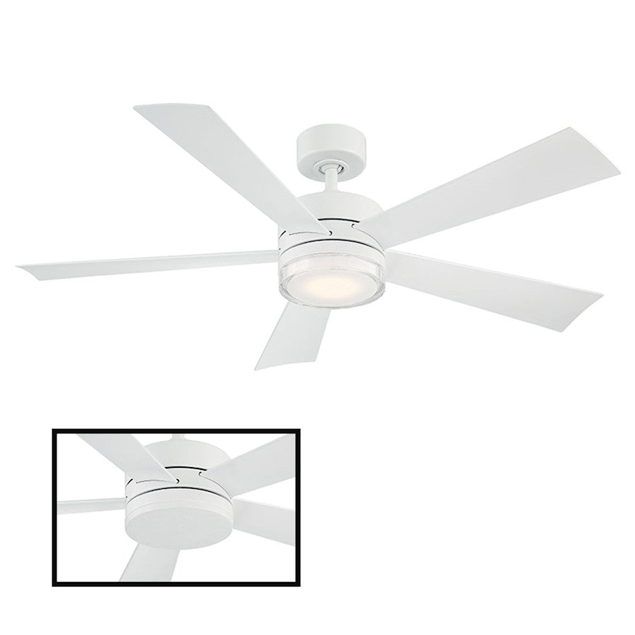 Modern Forms Wynd 1 Light 52" 2700K Ceiling Fan, White - FR-W1801-52L-27-MW