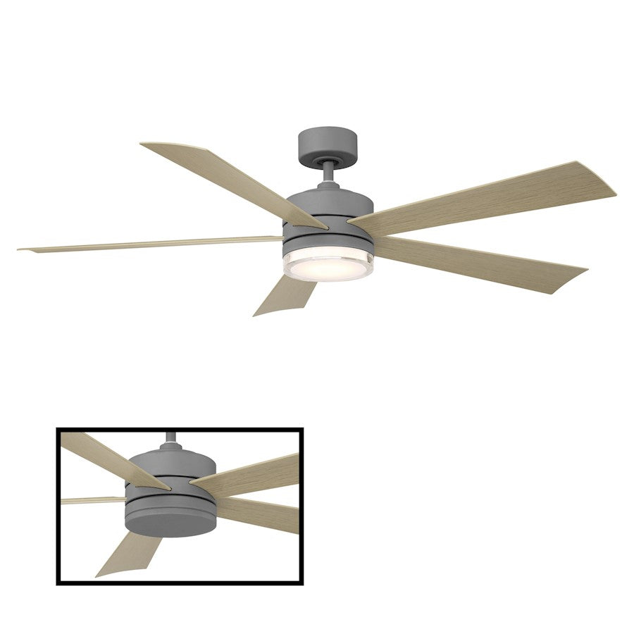 Modern Forms Wynd 1 Light 60", 3000K Ceiling Fan, Graphite - FR-W1801-60L-GH-WG