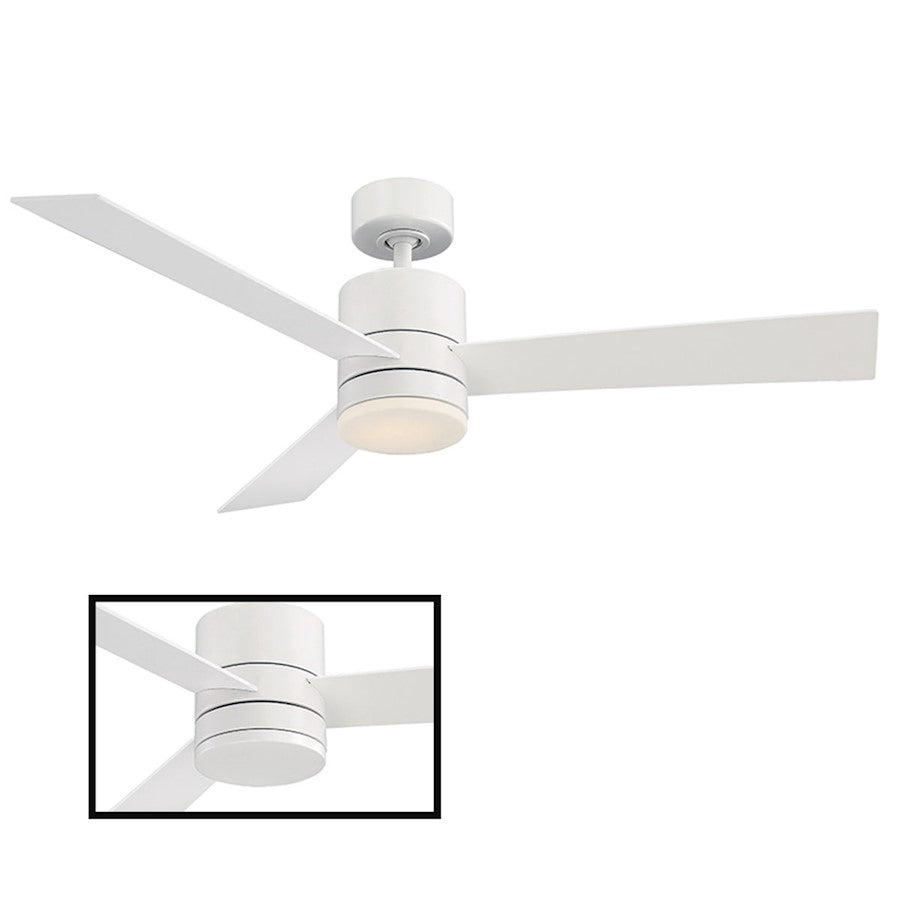 Modern Forms Axis 1 Light 2700K Ceiling Fan, Matte White - FR-W1803-52L-27-MW