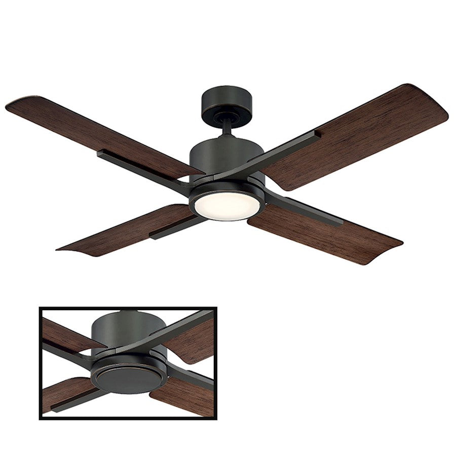 Modern Forms Cervantes 1 Light 3000K Ceiling Fan, Bronze - FR-W1806-56L-OB-DW