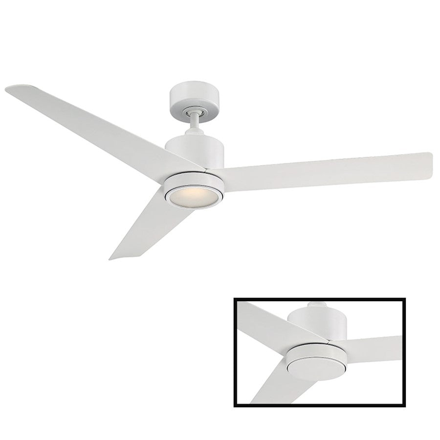 Modern Forms Lotus 1 Light 2700K Ceiling Fan, Matte White - FR-W1809-54L-27-MW