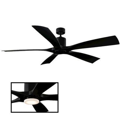 Modern Forms Aviator 5 Blade Ceiling Fan in Matte Black