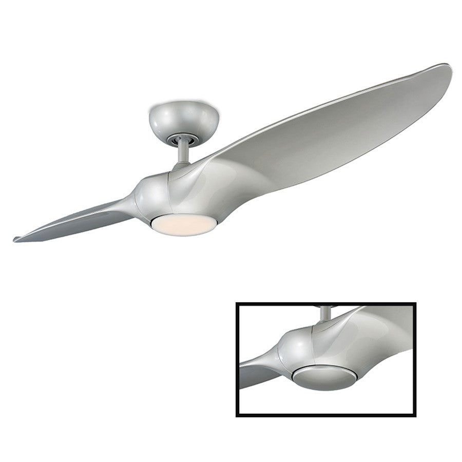 Modern Forms Morpheus II 1 Light 2700K Ceiling Fan, Silver - FR-W1812-60L-27-AS