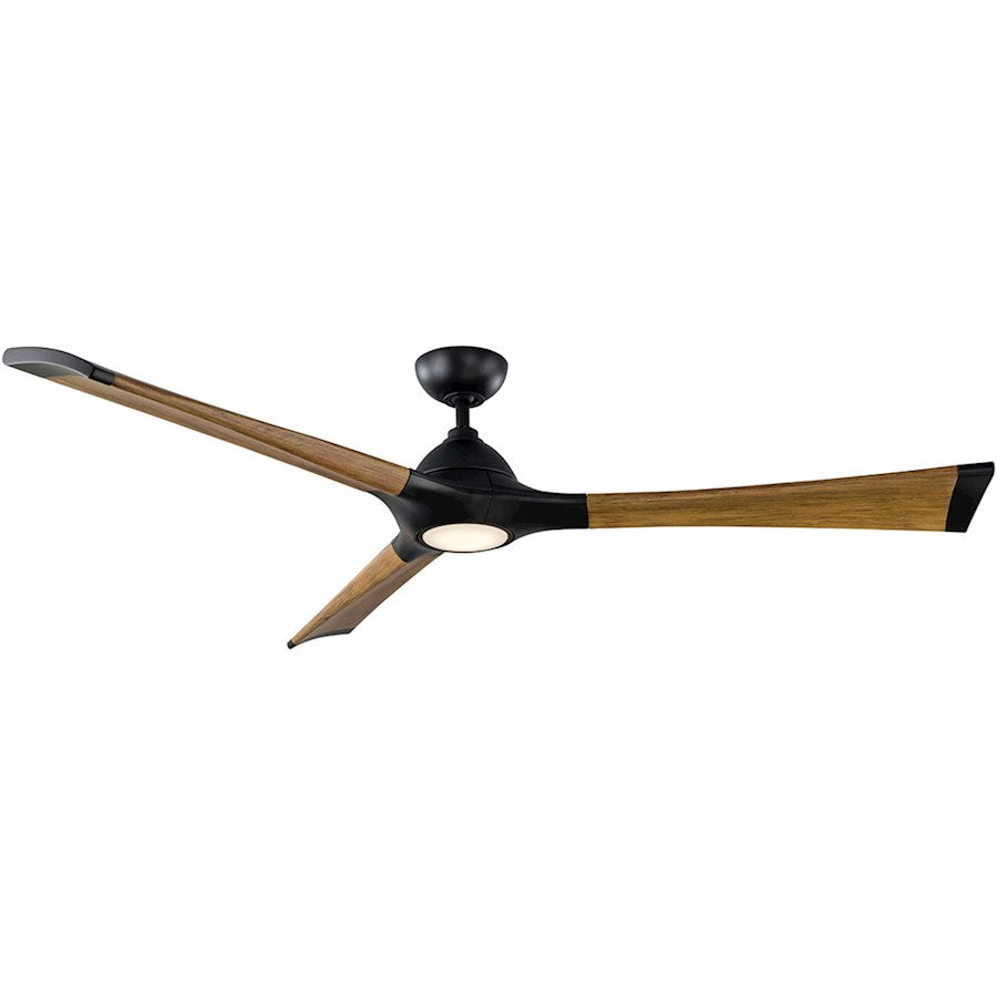 Modern Forms Woody 1 Light 72", 2700K Ceiling Fan, Black - FR-W1814-72L27MBDK