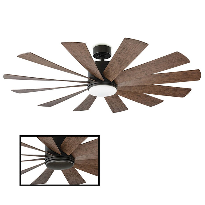 Modern Forms Windflower 1-LT 3000K 57W Ceiling Fan, Bronze - FR-W1815-60L-OB-DW
