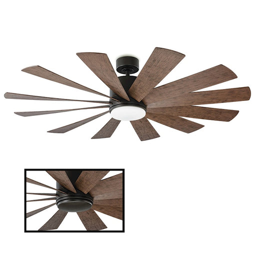 Modern Forms Windflower 1-LT 2700K 57W Ceiling Fan, Bronze - FR-W1815-60L27OBDW