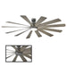 Modern Forms Windflower 1-LT 3000K 60W Fan, Graphite - FR-W1815-80L-GH-WG