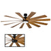 Modern Forms Windflower 1-LT 3000K 60W Ceiling Fan, Black - FR-W1815-80L-MB-DK