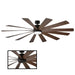 Modern Forms Windflower 1-LT 3000K 60W Ceiling Fan, Bronze - FR-W1815-80L-OB-DW