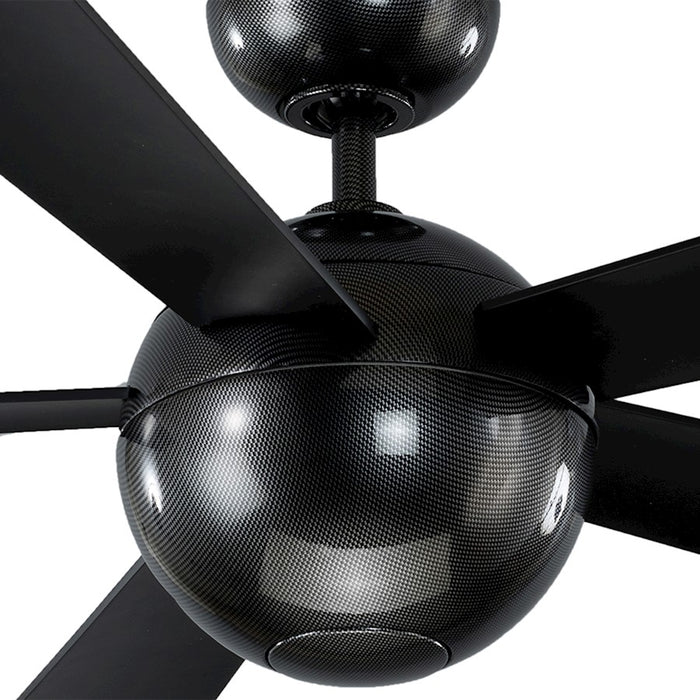 Modern Forms Orb 5-Blade 62" Fan, 3000K LED, Carbon Fiber