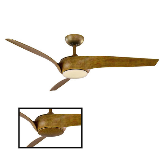 Modern Forms Nirvana 1 Light 2700K Ceiling Fan, Koa - FR-W1916-56L-27-KO