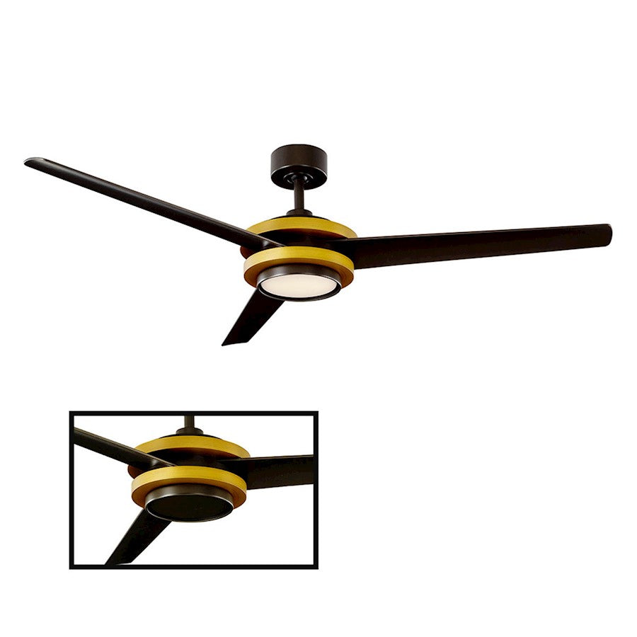 Modern Forms Venus 1 Light 3000K Ceiling Fan, Aged Brass - FR-W1920-60L-AB-BZ