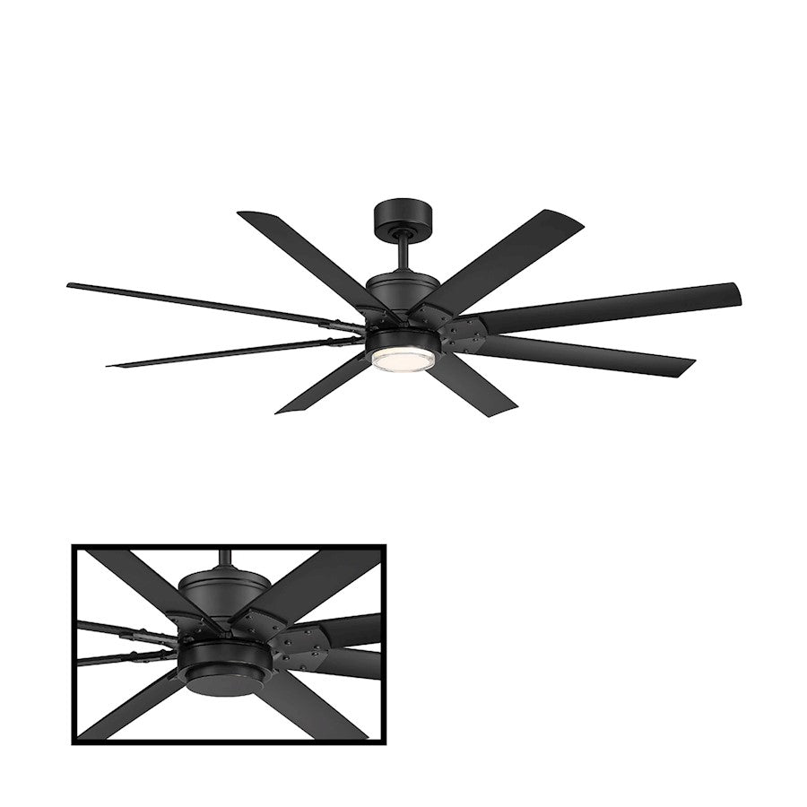 Modern Forms Renegade 1 Light 52", 2700K Ceiling Fan, Black - FR-W2001-52L-27-MB