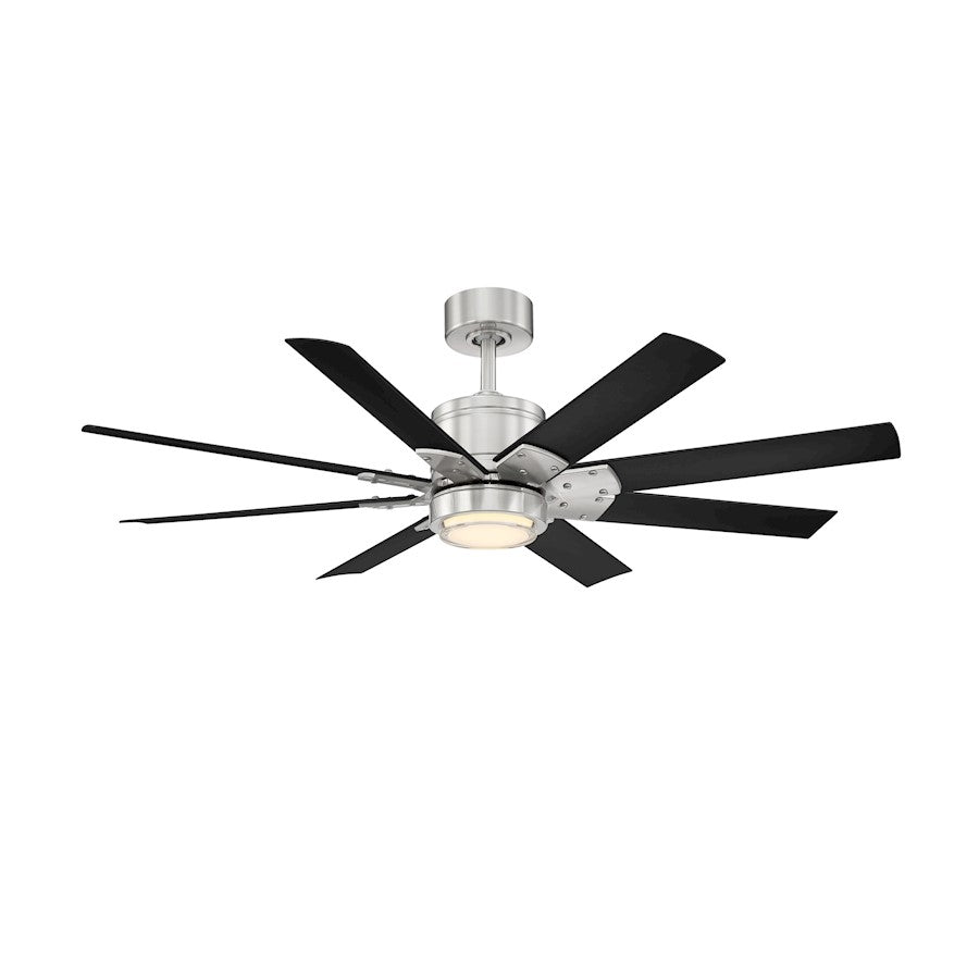 Modern Forms Renegade 8-Bld 52" Ceiling Fan, 3500K LED, N/B - FR-W2001-52L35BNMB