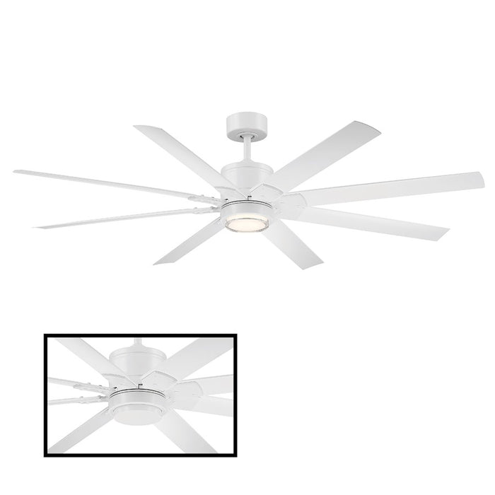 Modern Forms Renegade 1 Light 66", 3500K Ceiling Fan, White - FR-W2001-66L-35-MW