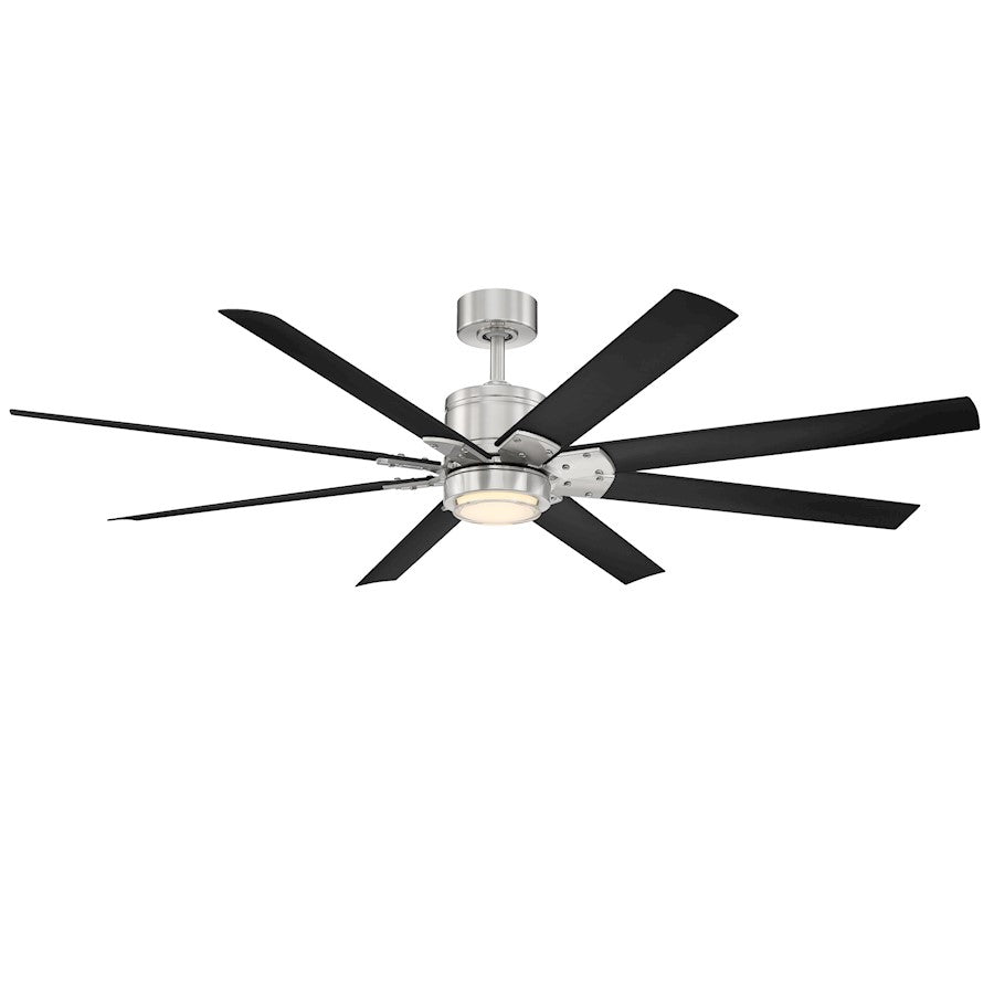 Modern Forms Renegade 8-Bld 66" Ceiling Fan, 3000K LED, N/B - FR-W2001-66L-BN-MB