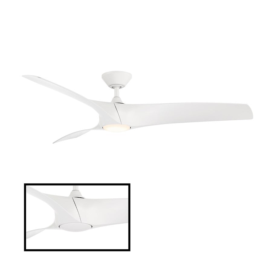 Modern Forms Zephyr 1 Light 2700K 48W, Ceiling Fan, White - FR-W2006-52L-27-MW