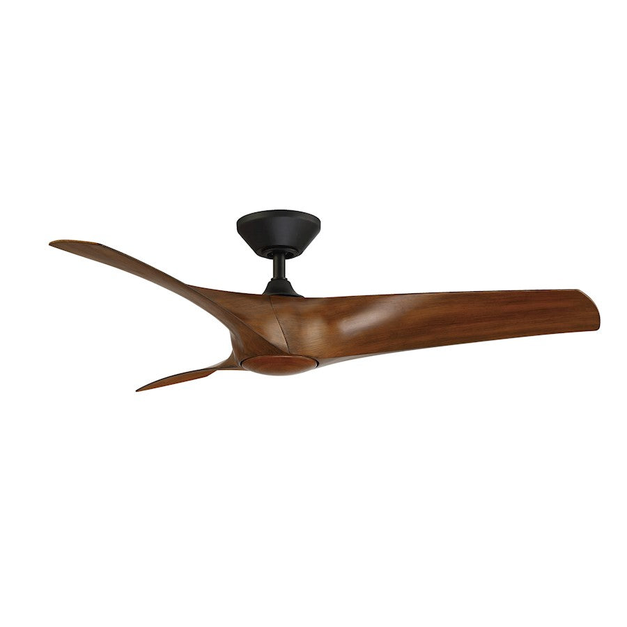 Modern Forms Zephyr 1-LT 52", 3000K Ceiling Fan, Black Koa - FR-W2006-52L-MB-DK