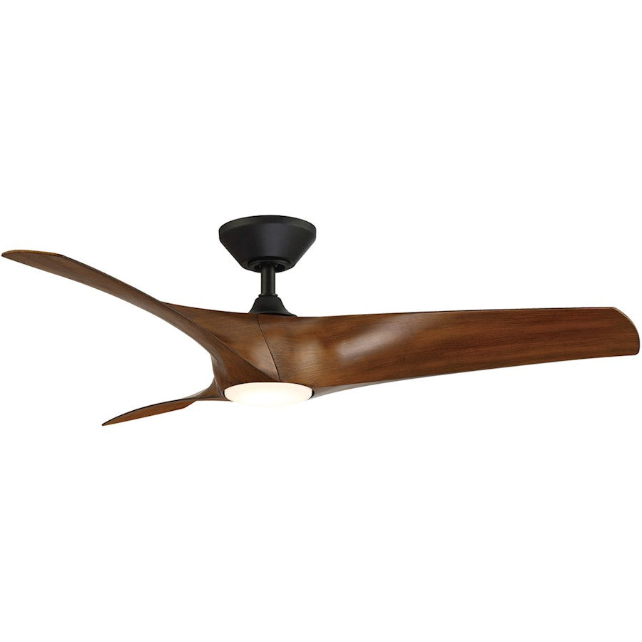 Modern Forms Zephyr 1-LT 52", 3500K Ceiling Fan, Black Koa - FR-W2006-52L35MBDK