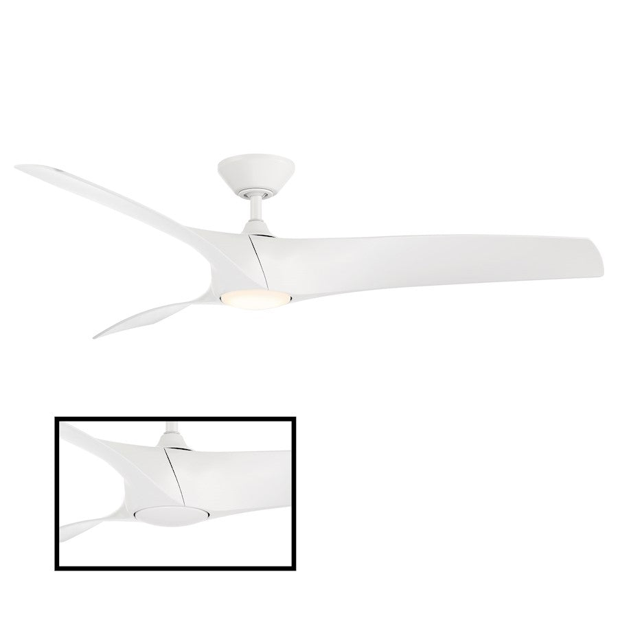 Modern Forms Zephyr 1 Light 2700K 52W, Ceiling Fan, White - FR-W2006-62L-27-MW