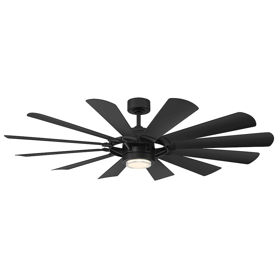 Modern Forms Wyndmill 12-Bld 65" Ceiling Fan, 2700K LED, B - FR-W2201-65L-27-MB