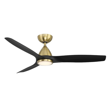 Modern Forms Skylark 3-Bld 54" Ceiling Fan, 3000K LED, BS/B - FR-W2202-54L-SB-MB