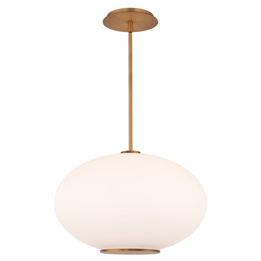 Modern Forms Illusion 16" LED Pendant 2700K, Aged Brass/Opal - PD-72316-27-AB