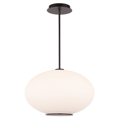 Modern Forms Illusion 16" LED Pendant 2700K, Black/Opal - PD-72316-27-BK