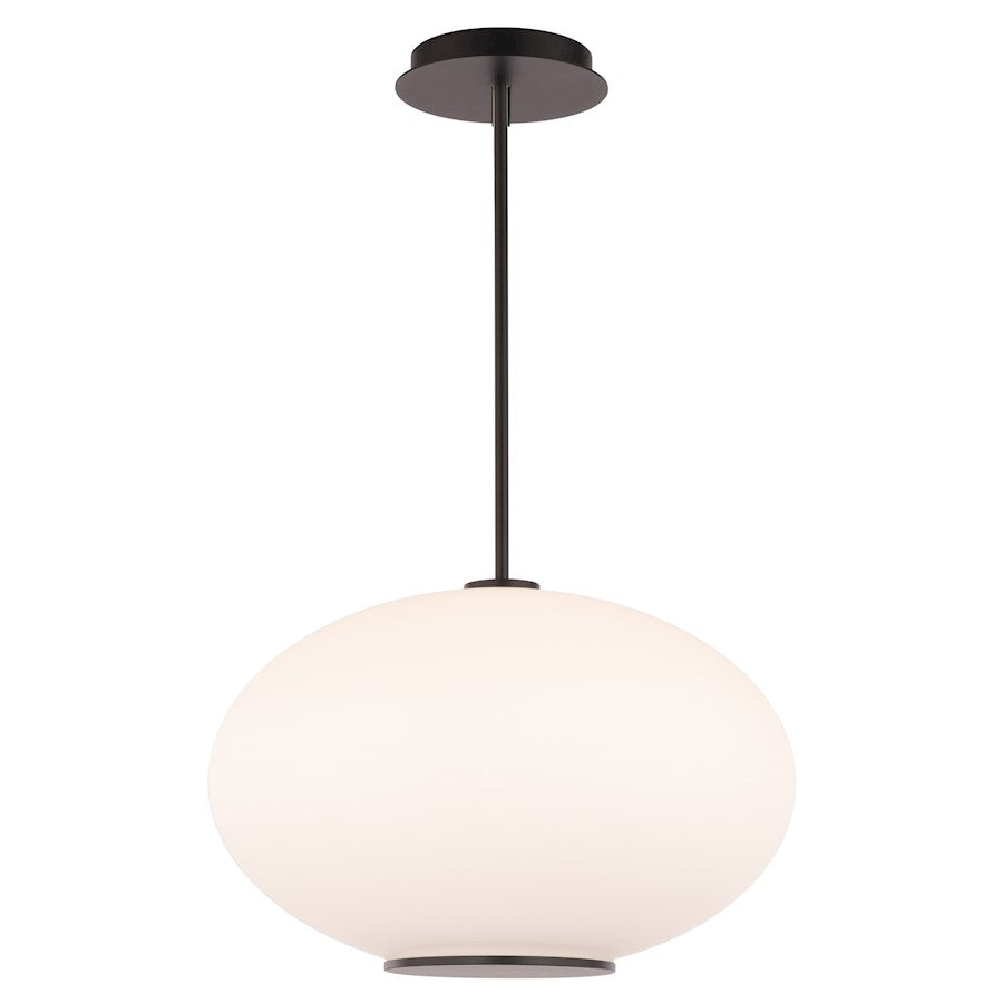 Modern Forms Illusion 16" LED Pendant 3500K, Black/Opal - PD-72316-35-BK