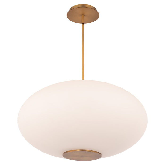 Modern Forms Illusion 22" LED Pendant 2700K, Aged Brass/Opal - PD-72322-27-AB