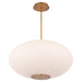 Modern Forms Illusion 22" LED Pendant 2700K, Aged Brass/Opal - PD-72322-27-AB