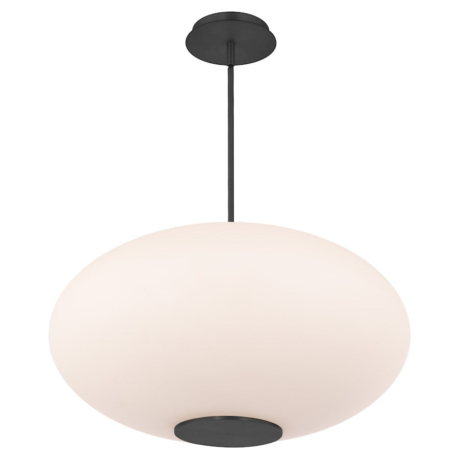 Modern Forms Illusion 22" LED Pendant 3500K, Black/Opal - PD-72322-35-BK