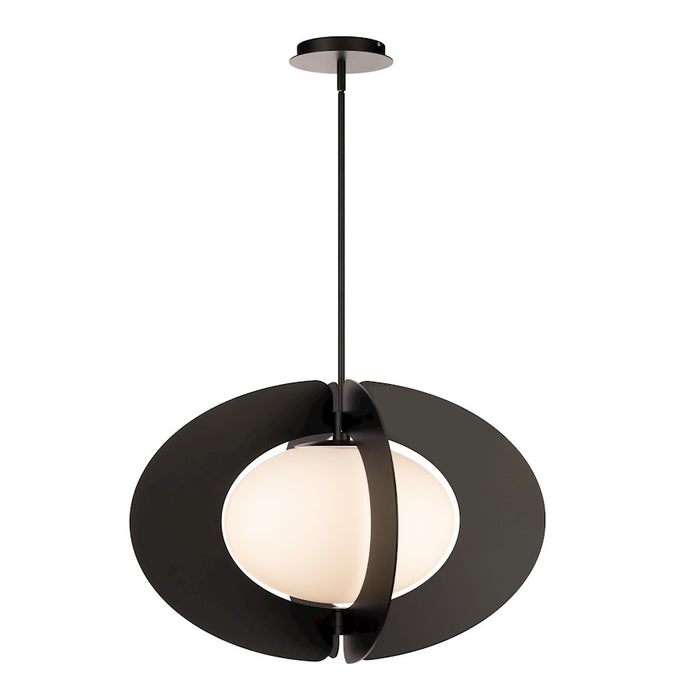 Modern Forms Echelon 24" LED Pendant 3000K, Black/Opal - PD-94324-BK