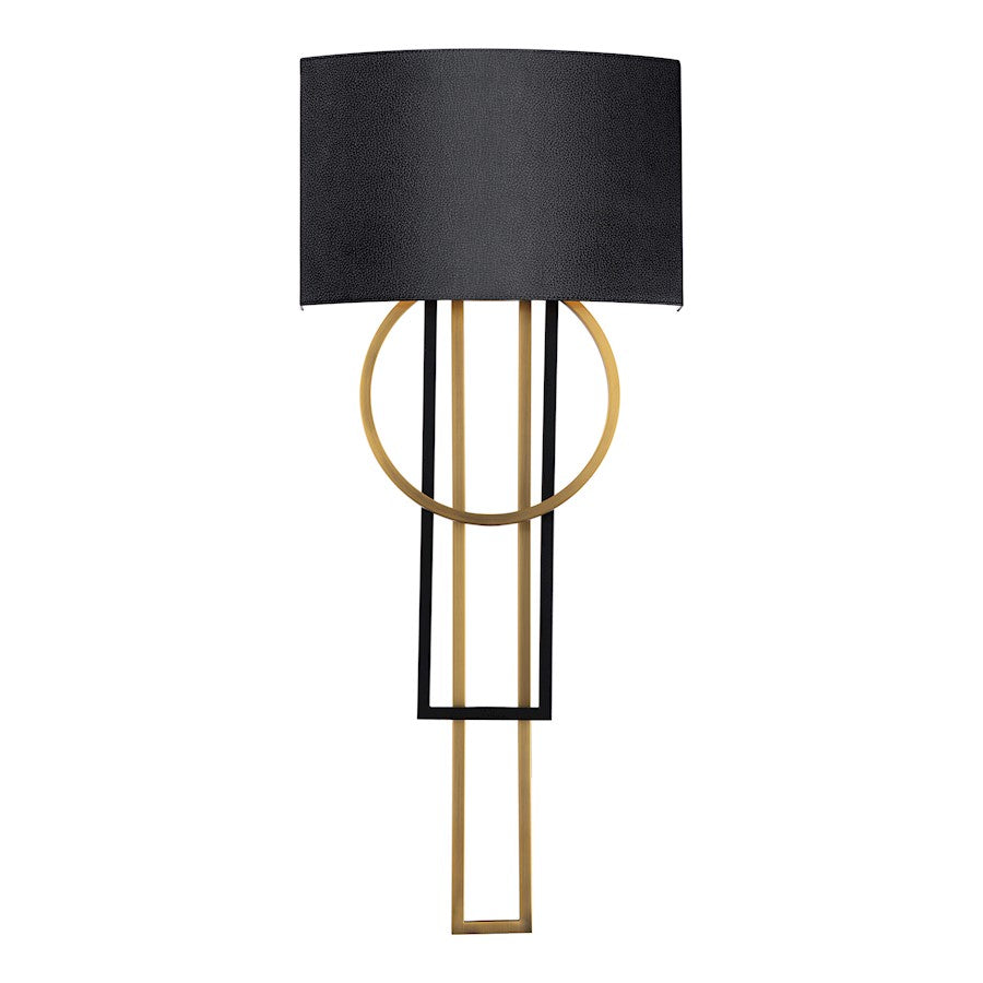 Modern Forms Sartre 32" LED Wall Sconce 3000K, Black/Aged Brass - WS-80332-BK-AB