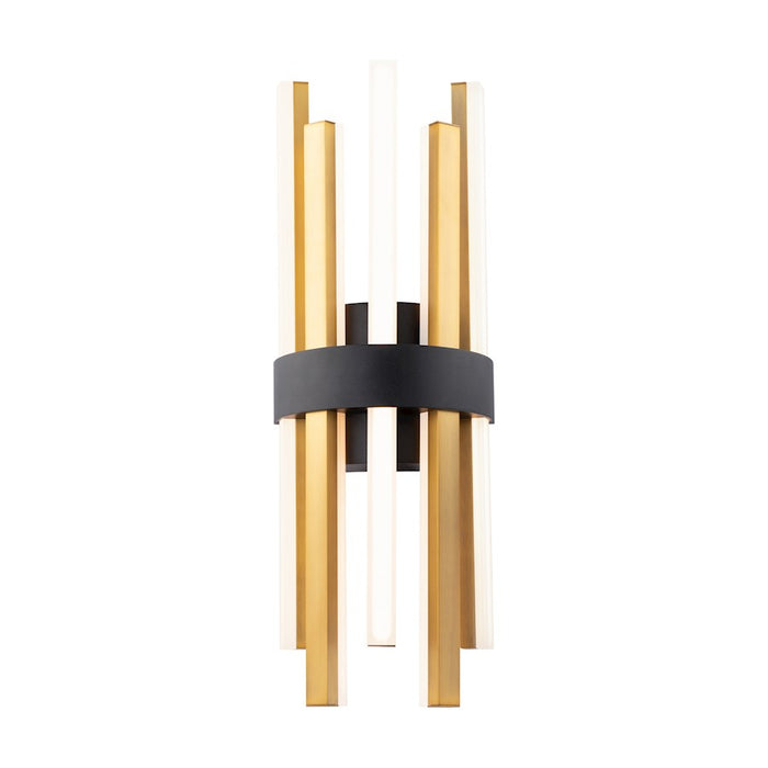 Modern Forms Harmonix 7" LED Wall Sconce 3000K, Black/Brass/White