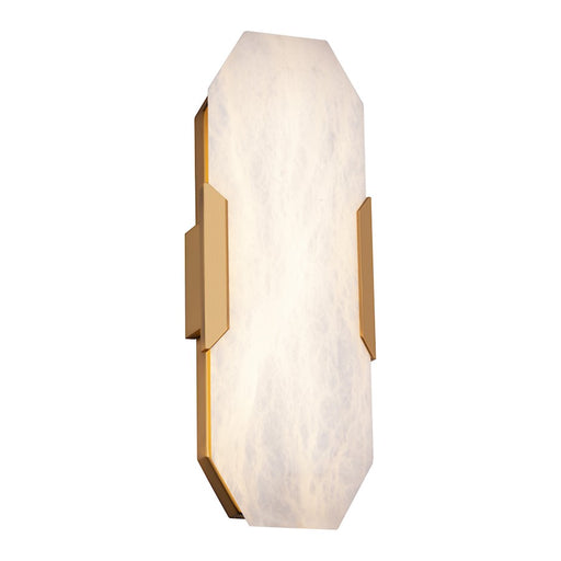 Modern Forms Toulouse 18" LED Wall Sconce 3000K, Brass/Alabaster - WS-98318-AB
